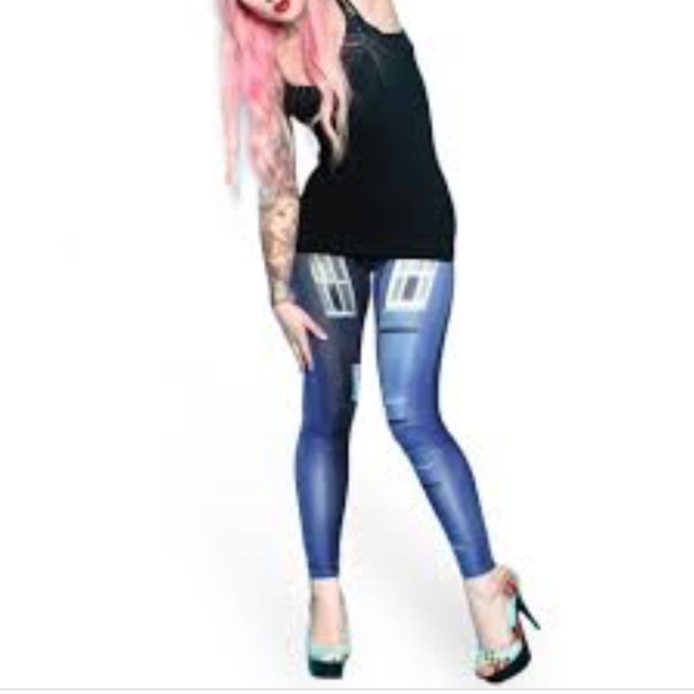 Living Dead Clothing Police Box Leggings